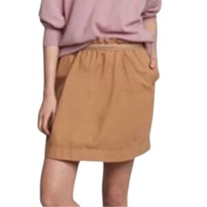 j crew factory sidewalk paperbag wool blend mini skirt camel SZ 10
